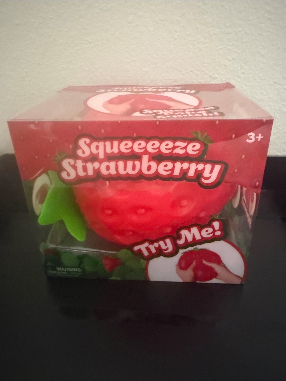 Jumbo XL Squishy Squeeze Strawberry Stress Ball Toy - Red